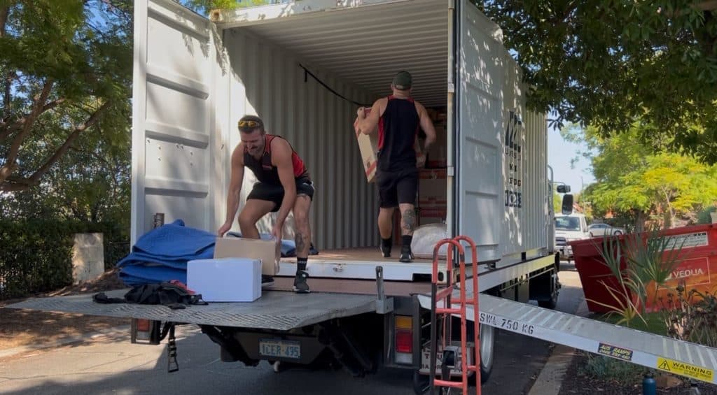 U-Move secure storage facility in Henderson Perth with rows of containers